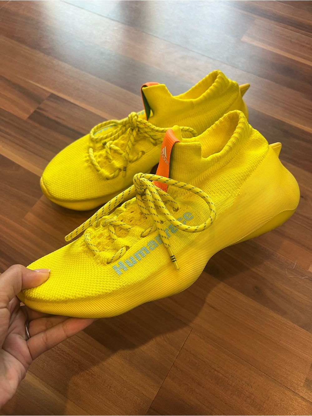 Adidas Pharrell Humanrace Sichona Shock Yellow Sneakers